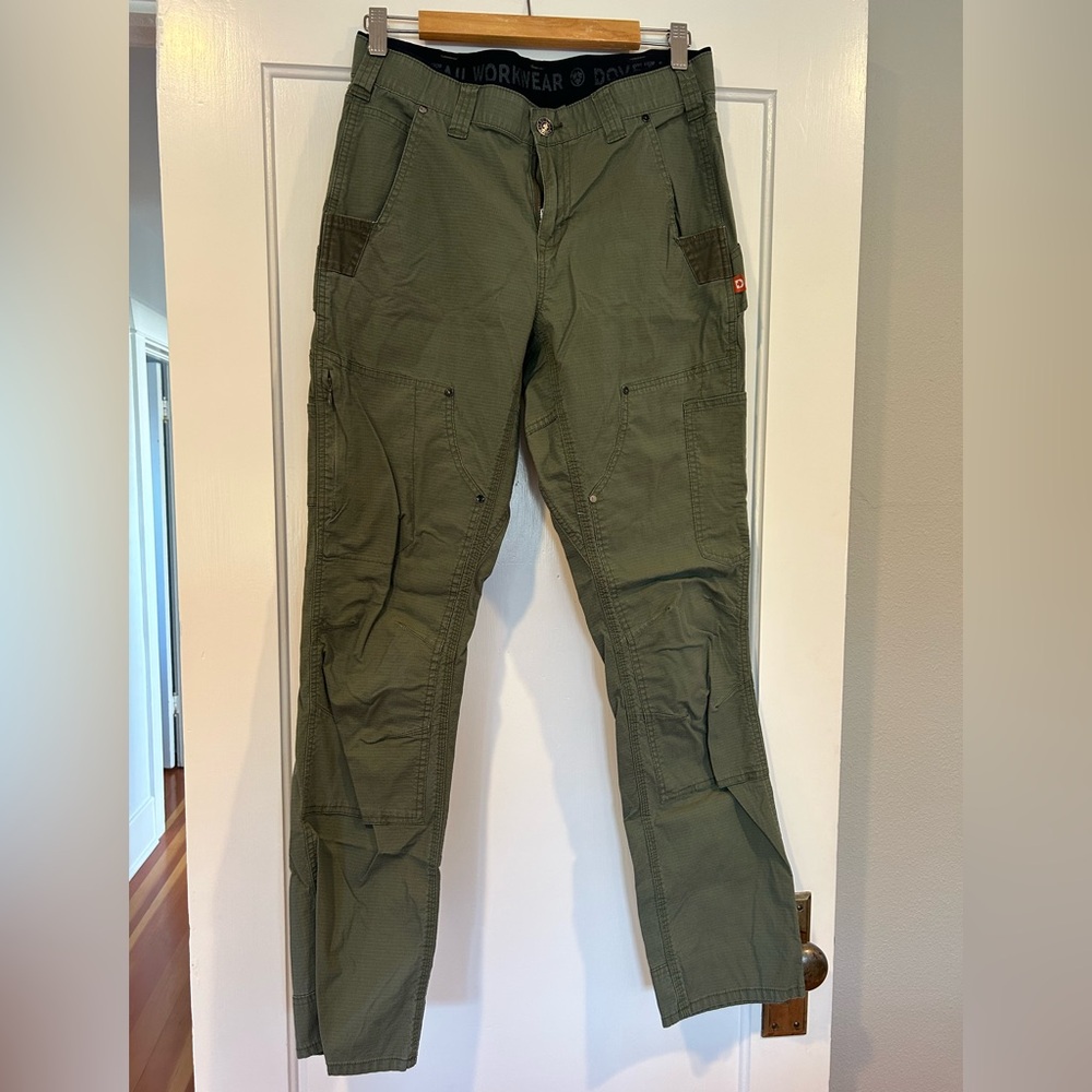 Dovetail Workwear Olive Green Workwear Pants